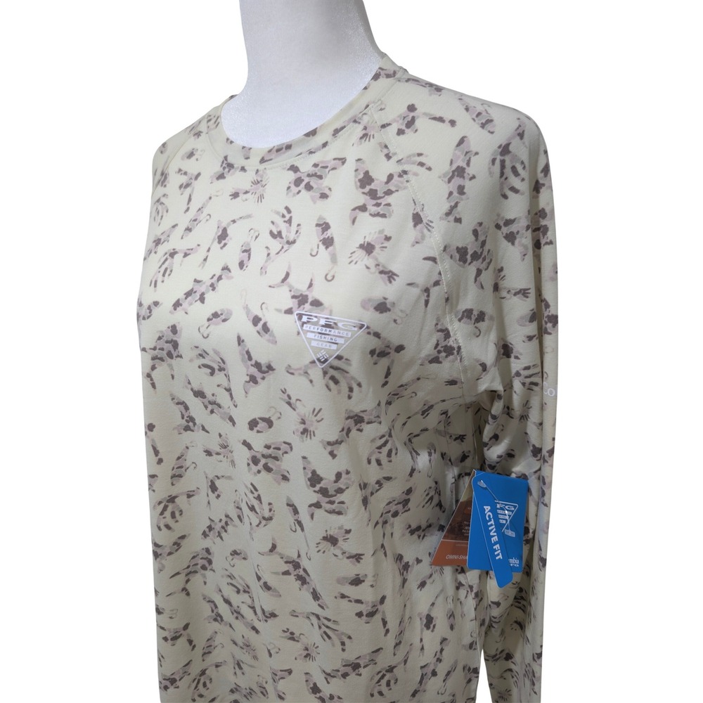 Columbia PFG Uncharted Knit Long Sleeve‎ Shirt Womens Large Fish Lure NWT